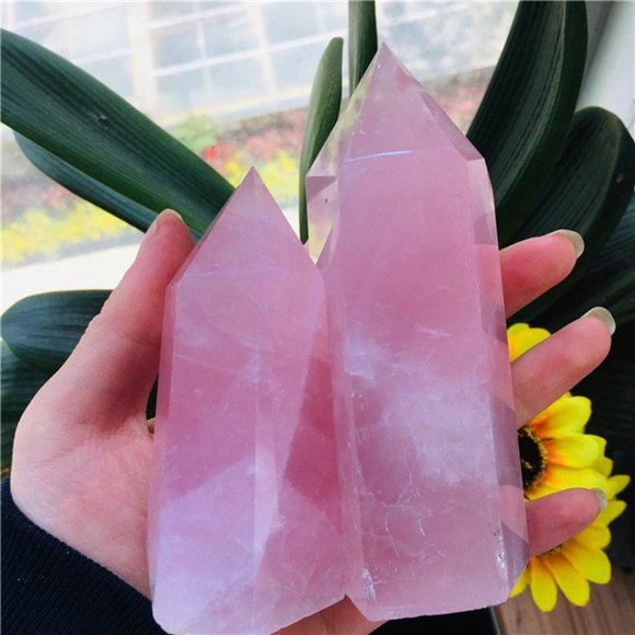Rose Quartz Points Wand-Natural Spiritual Meditati - Picture 3 of 4
